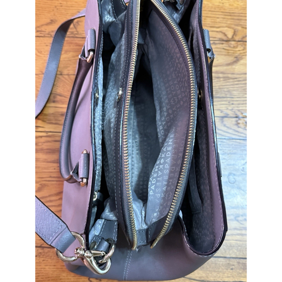 Kate Spade New York Tilden Place Pippa Leather Satchel Cloudcover $398 EXCELLENT - Picture 9 of 10